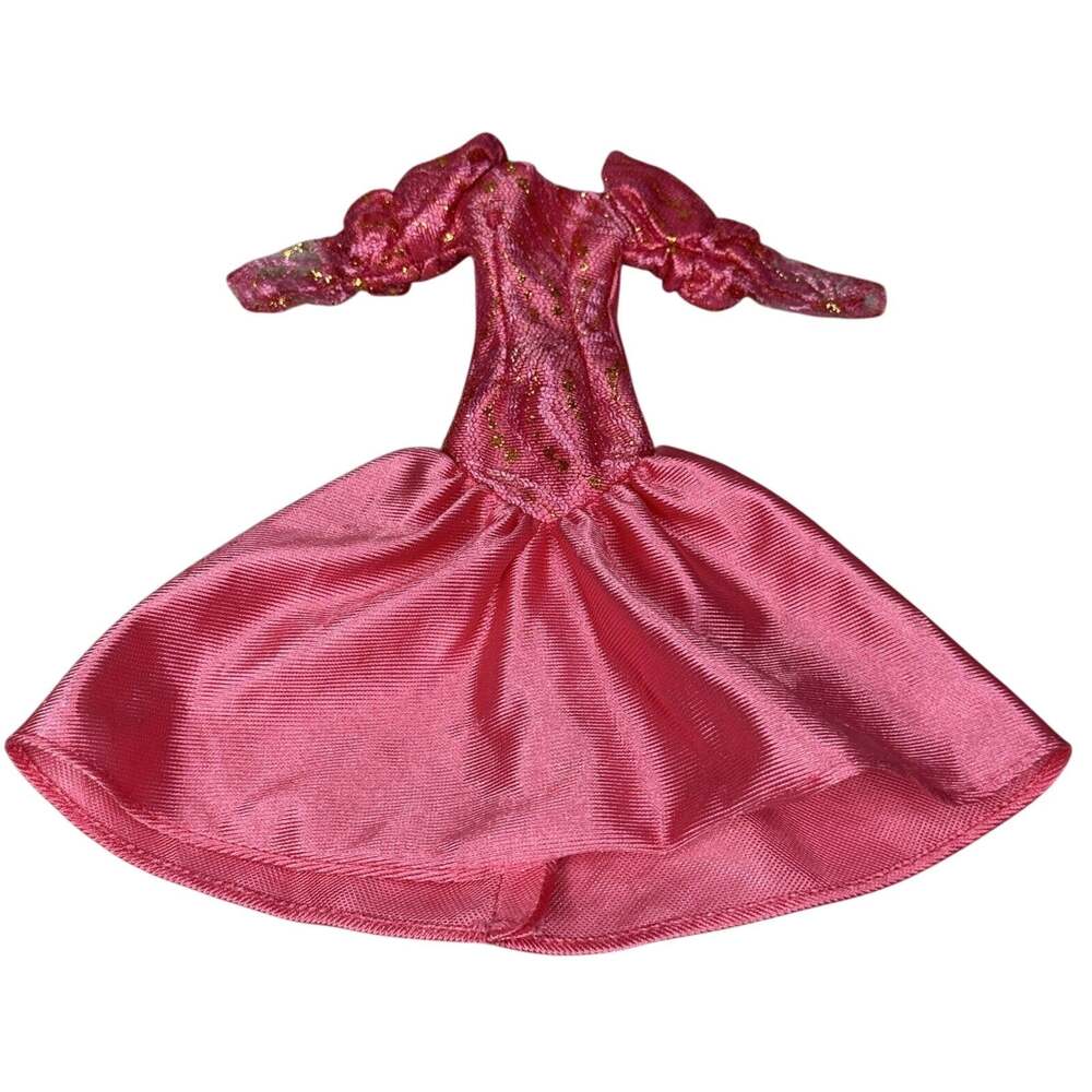 Pink Barbie 80’s Dress Gown Puffy Sleeves Vintage Doll Toy Fashion Retro